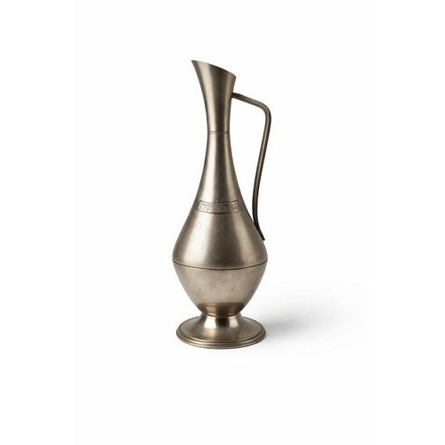 Elegant mid-century swedish pewter vase produced by gab (guldsmedsaktiebolaget), circa 1940s. The vase features a refined,...