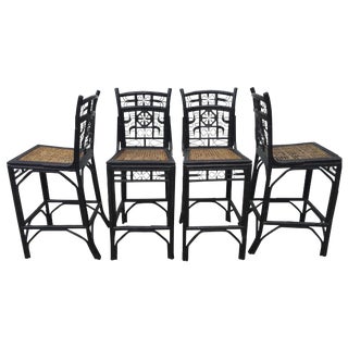 Indochine Bar Stools - 4 For Sale