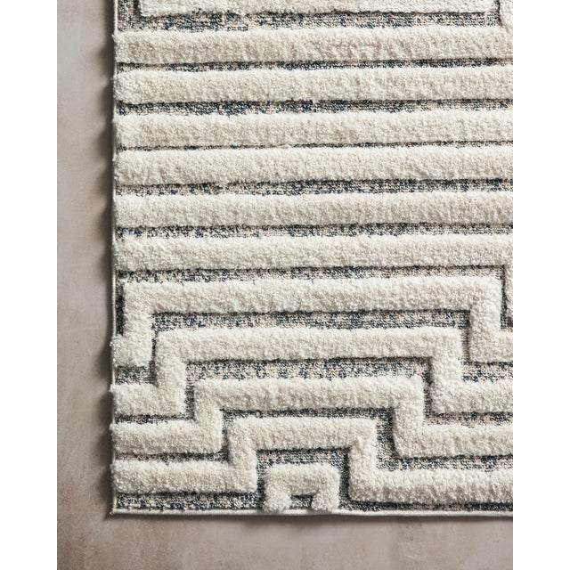 Loloi Rugs Loloi II Hagen Rug, White / Sky - 2'-7" x 10'-10" For Sale - Image 4 of 6