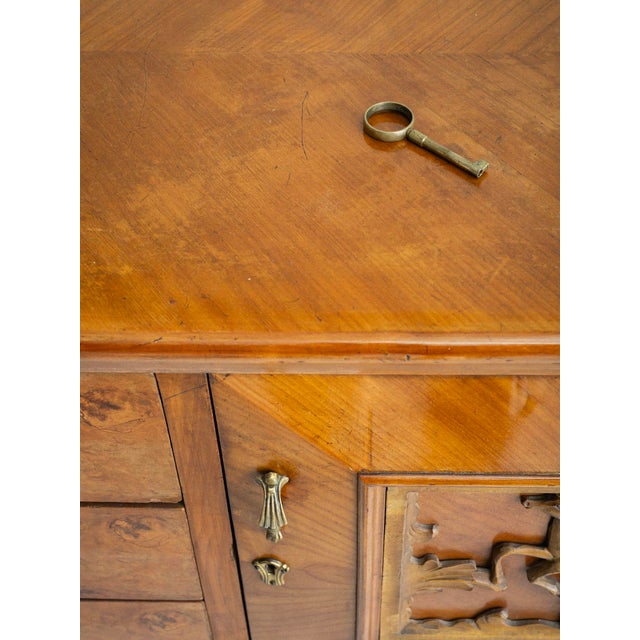 Brown Mid-Century Italian Sideboard in the Style of Pier Luigi Colli For Sale - Image 8 of 16
