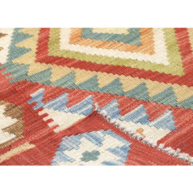 Contemporary Afghan Kilim Runner For Sale - Image 4 of 7