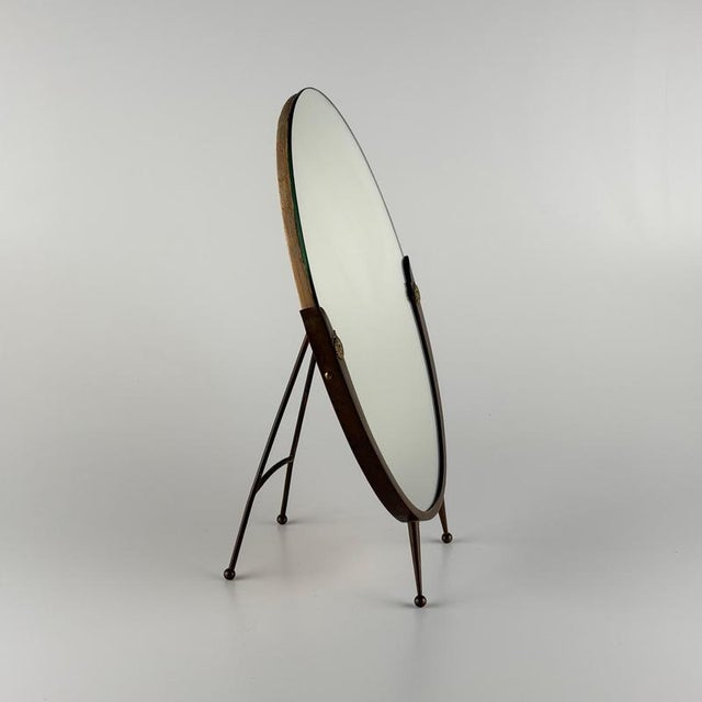 Gio Ponti Vintage Sculptural Vanity Mirror by Gio Ponti, Italy, 1950s For Sale - Image 4 of 16