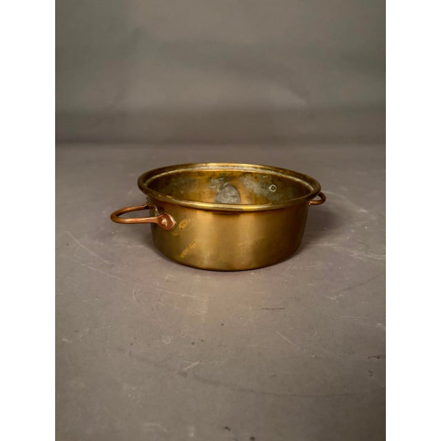 Copper Mid-19th Century French Brass Cooking Pot With Copper Handles, Circa 1850 For Sale - Image 8 of 9