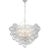 Julie Neill for Visual Comfort Signature Talia Grande Chandelier in Plaster White with Clear Swirled Glass For Sale
