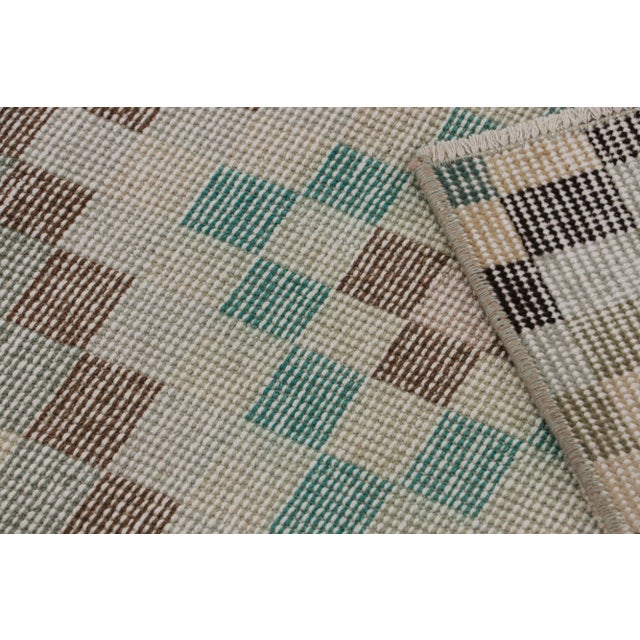 Textile Vintage Zeki Müren Runner Rug, With Geometric Patterns, From Rug & Kilim For Sale - Image 7 of 7