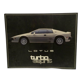 Vintage "1985 Lotus Esprit Turbo" Exotic Car Poster For Sale