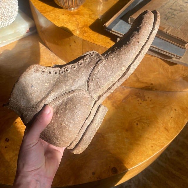 Sienna 1966 Signed Studio Ceramic Boot For Sale - Image 8 of 9