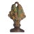Antique Cast Iron Flower Basket Doorstop #1403 Original Polychrome Paint 8.75" For Sale