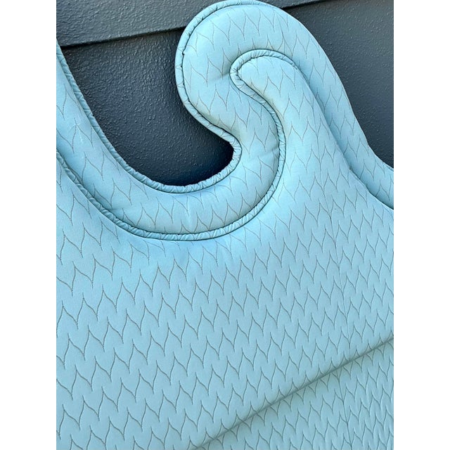 Vintage Regency Upholstered Queen Headboard For Sale In West Palm - Image 6 of 12