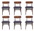 Mid 20th Century Set of Six Mid-Century Danish Teak Dining Chairs in Purple Wool Textile For Sale