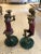 Metal 1950s Vintage Painted Bronze Frog Candleholders - a Pair For Sale - Image 7 of 11