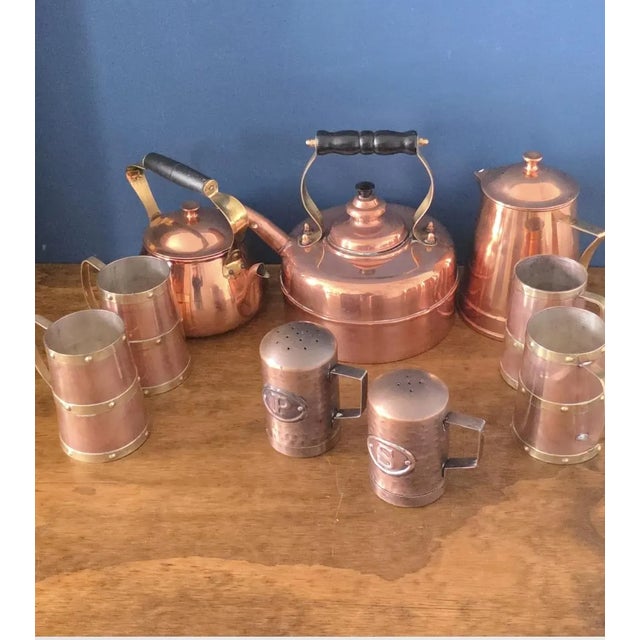 Gorgeous vintage copper kitchenware collection, featuring a mix of English and Colombian craftsmanship — ideal for display...