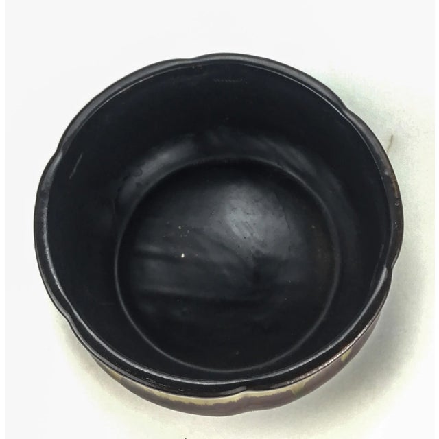 American Artisan Drip Glaze Pottery Ceramic Planter or Catch-All Trinket Dish For Sale - Image 3 of 8