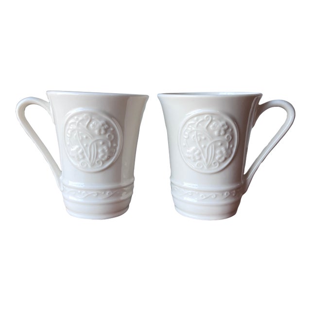 Belleek Pottery Irish Craft Mugs - Set of 2 For Sale
