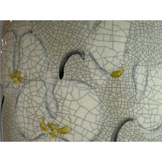 Late 20th Century Fine Arts Lamps Orchid Ceramic Table Lamp For Sale - Image 9 of 13