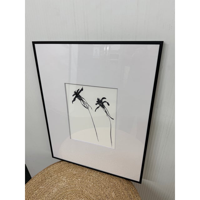 Design Plus Gallery presents the Original Acrylic Painting Black Flowers by Isabel Wyatt. The artwork is an minimalist duo...