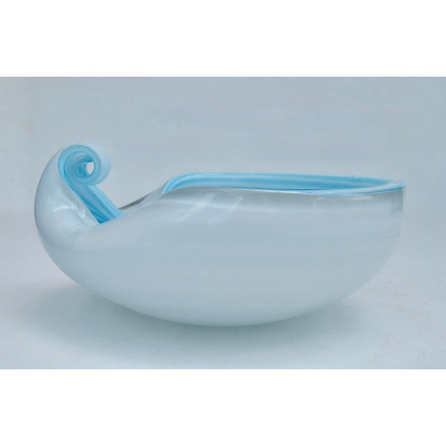 C.1960's Italian Hand-Blown Alfredo Barbini "Infinity," Swirl Triple Cased Murano Catchall Bowl For Sale - Image 12 of 18