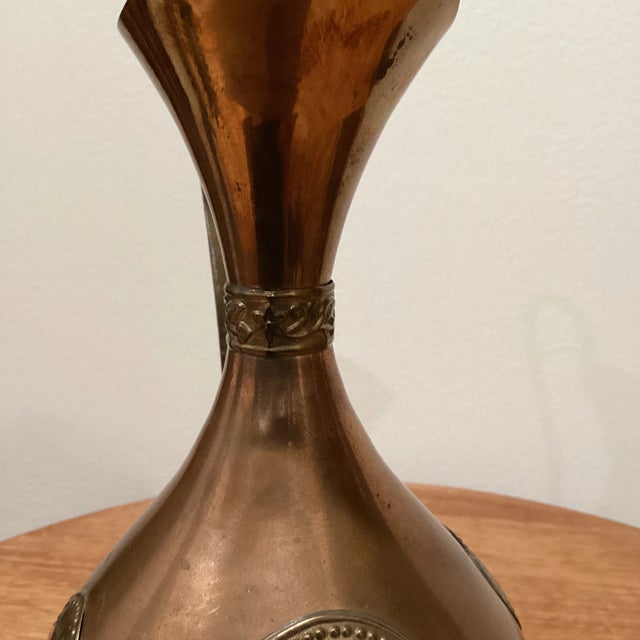 Brass Vintage Late 20th Century Copper and Brass Pitcher Vessel For Sale - Image 8 of 13