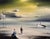 Robert Watson Robert Watson-Human Figures on a Surreal California Beach- Mid-Century Oil Painting For Sale - Image 4 of 11