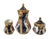 Ceramic Vintage Satsuma Moriage Blue & Gold Floral Tea Set. 15 Piece Set For Sale - Image 7 of 11