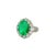 Contemporary 4.32 Carat Colombian Emerald Diamond Platinum Halo Ring, GRS Certified, Size 5.75 For Sale - Image 3 of 8