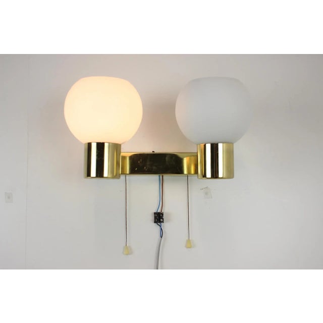 Wall Lamp attributed to Kamenicky Senov, Czechoslovakia, 1970s For Sale - Image 9 of 12