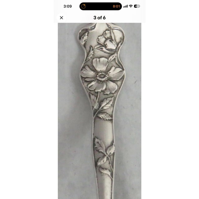 1900 - 1909 Rare Paye & Baker Mfg. Co Sterling Silver 5 1/2" Confection Server For Sale - Image 5 of 7