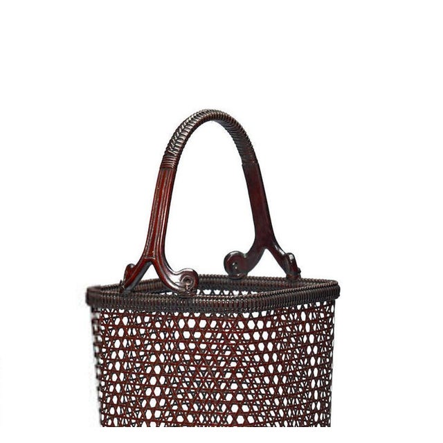 Japanese Bamboo Basket Ikebana by Tanabe Chikuunsai II For Sale - Image 14 of 18