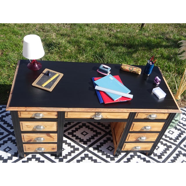 Vintage Desk in Pine, 1940s For Sale - Image 6 of 18