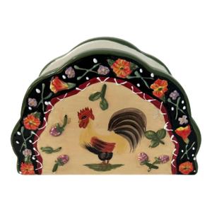 Vintage Ceramic French Country Design Napkin Holder