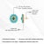 Native American 14k Gold 7.0ct Emerald Turquoise & Diamond Flower Stud Earrings- A Pair For Sale - Image 10 of 14