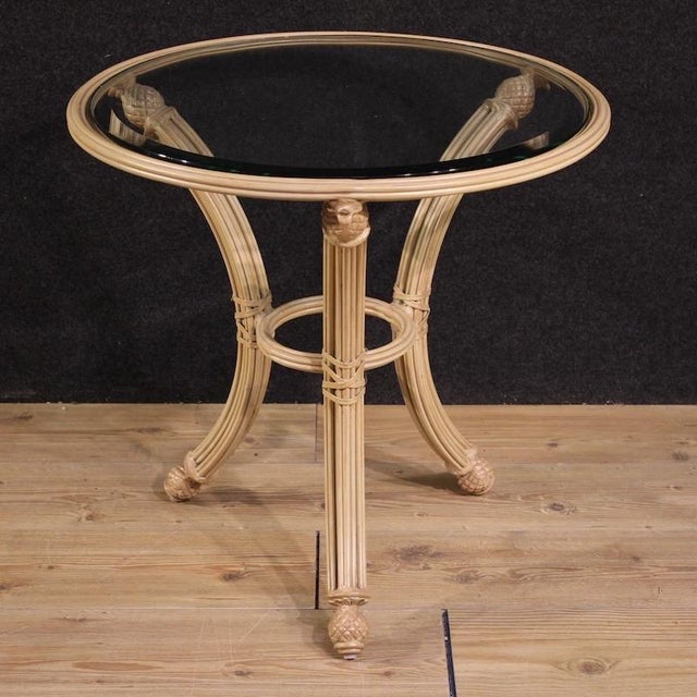 Italian Iron Side Table with Glass Top, 1970 For Sale - Image 13 of 13