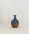 Vintage pottery bud vase / weed pot, with cornflower blue glaze.