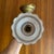 Antique Industrial Brass Wall Sconce With Holophane Glass Shade For Sale - Image 9 of 13