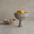 XL Silver Travertine Pedestal Bowl from Kiwano Concept For Sale - Image 4 of 5