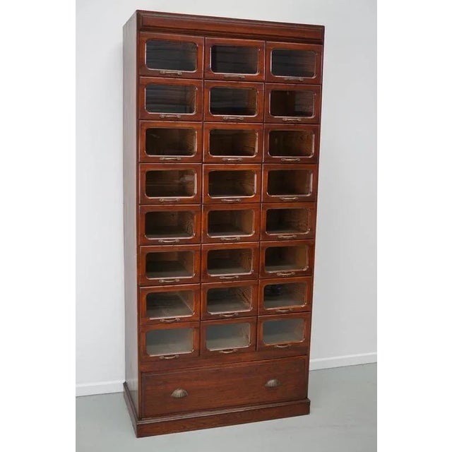 English Haberdashery Shop Cabinet with Glass Fronted Drawers, 1930s For Sale - Image 6 of 18