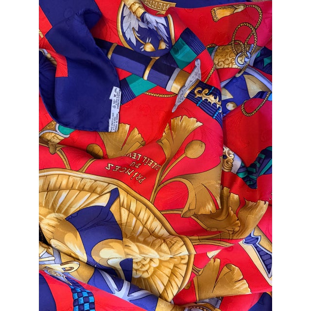 Hermes Daimyo 1998 Silk Scarf This exquisite scarf pays homage to the military governors of Japanese provinces who ruled...