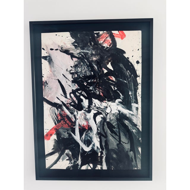 2010s Large Signed Vahan Roumelian Abstract Expressionist Painting, Framed For Sale - Image 5 of 6