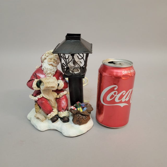 Late 20th Century Christmas Vintage Santa Claus Figural Christmas Accent Lamp, C. 1990s For Sale - Image 5 of 10