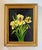 Late 20th Century "Irises" Original Contemporary Botanical Oil Painting on Canvas With Black Background For Sale - Image 5 of 14