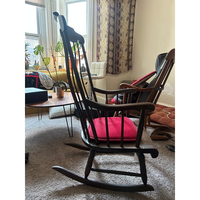 Nichols & Stone Mid 19th Century Nichols & Stone Windsor Rocking Chair For Sale - Image 4 of 6