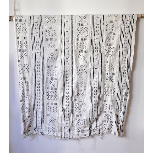 1990s African Mud Cloth Throw Chairish
