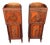 Pair of English Adam Revival Hand-Painted Satinwood Pedestal Cabinets For Sale