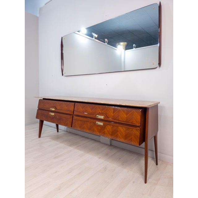 Mid-Century Sideboard with Mirror from La Permanente Mobili Cantù, 1950s, Set of 2 For Sale - Image 4 of 18