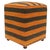 Orange Rustic Handmade Kilim Upholstered Ottoman For Sale - Image 8 of 9