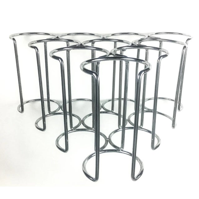 Stainless Steel Modern Wine Rack For Sale - Image 4 of 10