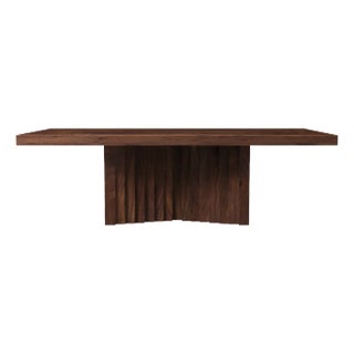 Westland Studio Hand Crafted Walnut Dining Table With Accordion Base For Sale