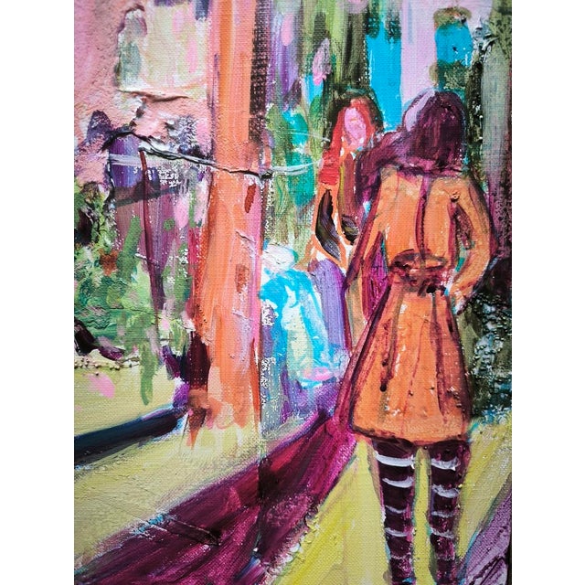 Contemporary Linda Clerget, Escape to the Floral Park, Mixed Media For Sale - Image 3 of 5