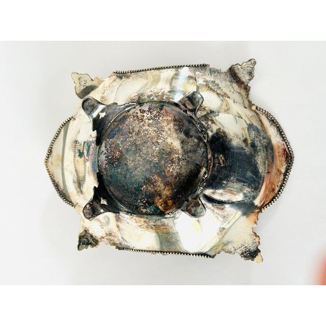 Highly ornate Victorian Silverplate footed wedding basket centerpiece