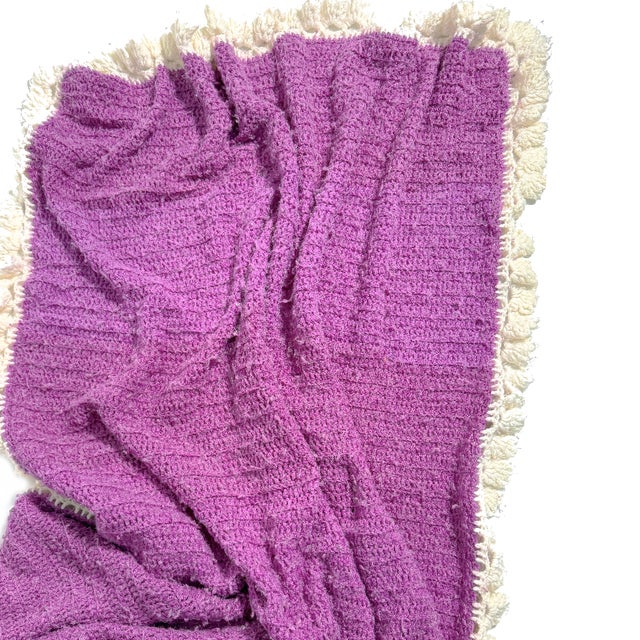 Rich color, beautiful texture, and timeless craftsmanship come together in this stunning handmade vintage knit blanket....